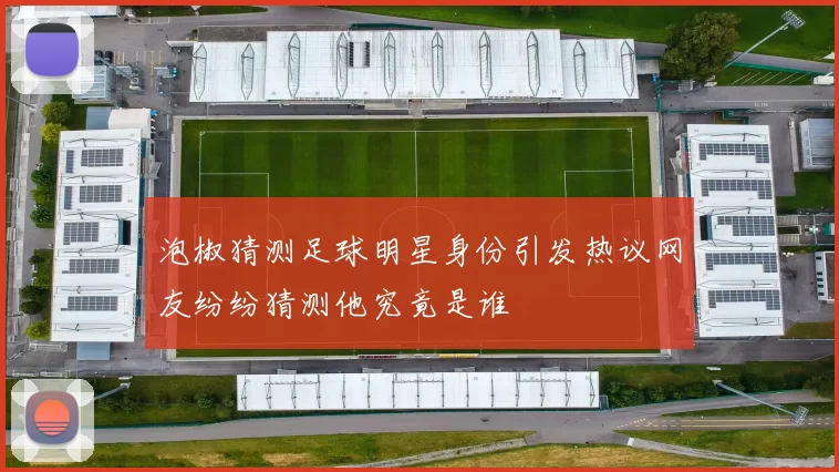 泡椒猜测足球明星身份引发热议网友纷纷猜测他究竟是谁