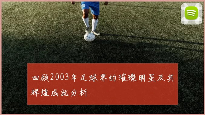 回顾2003年足球界的璀璨明星及其辉煌成就分析